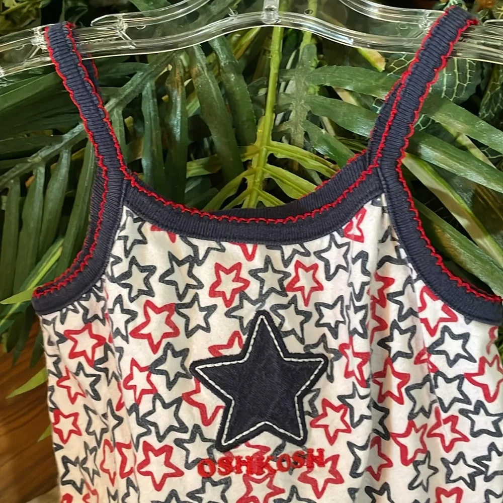 ❤️ OSHKOSH B'gosh for girls strappy sundress 🤍Size 6X 💙 Red white and blue NEW